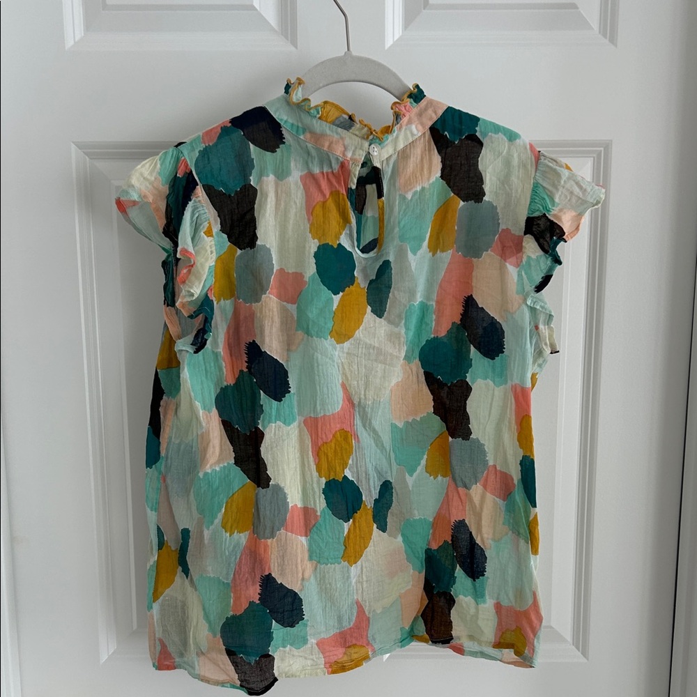 THML Multicolor Ruffle Sleeve Blouse - Picture 4 of 6